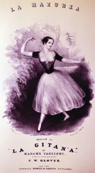 Illustratie van Currier & Ives 19e Eeuw. La Mazurka